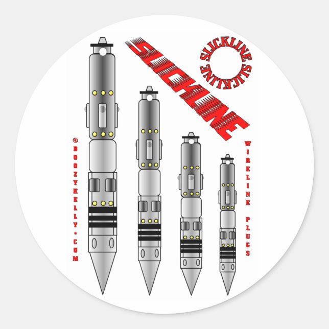 Slickline Plugs,Sticker,Wireline Plugs,Oil,Gas,Rig Classic Round Sticker (Front)