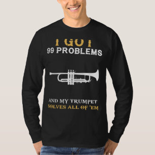Slide into Laughter: 99 Problems Trombone Enthusia T-Shirt