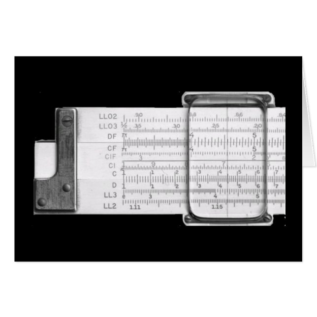 Slide Rule Blank Card (Front Horizontal)