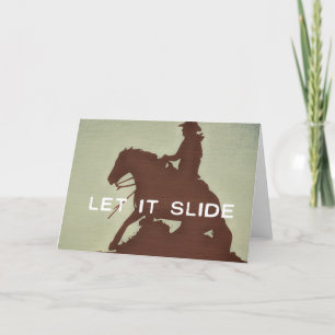 SLIDING COWGIRL Greeting Card