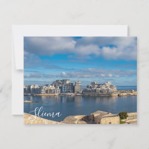 Sliema harbour and skyscrapers in Malta