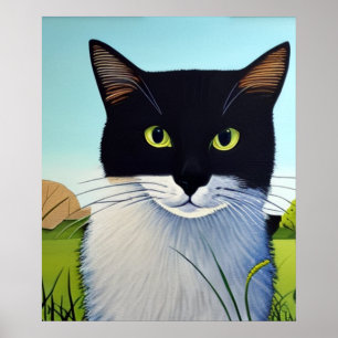 Slight disgruntled summer cat poster