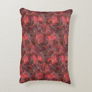 Slight relief in texture plastered with red wax    accent pillow