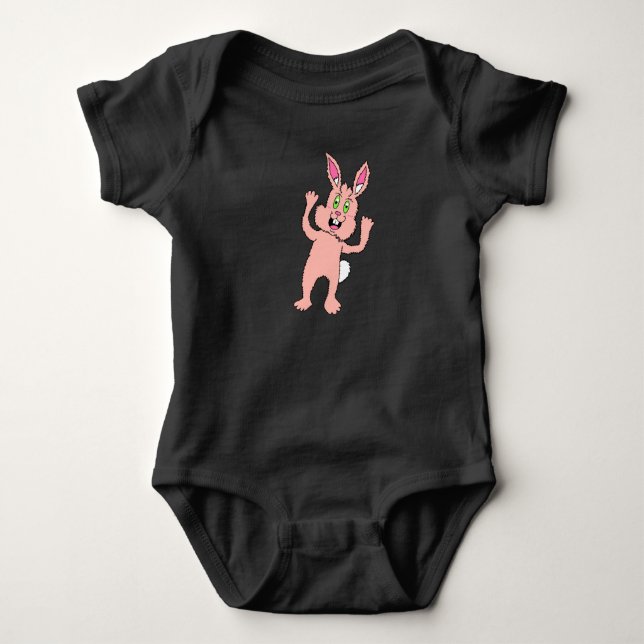 Slightly Creepy Rabbit Baby Top (Front)