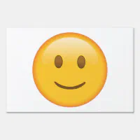Slightly Smiling Face - Emoji Sign | Zazzle