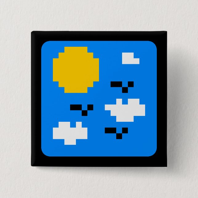 Slightly Solar 2 Inch Square Button (Front)