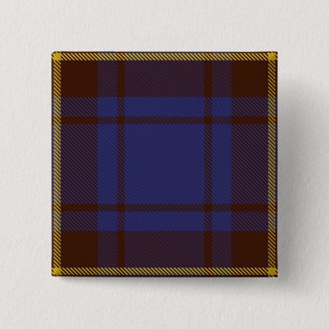 Sligo County Irish Tartan 2 Inch Square Button (Front)