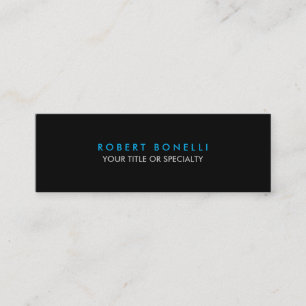 Slim Black White Blue Standard Business Card