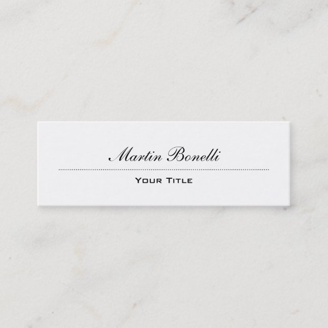 Slim Black & White Carte de visite tendance (Devant)