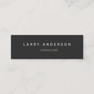 Slim Double-sided Grey Consultant Business Card