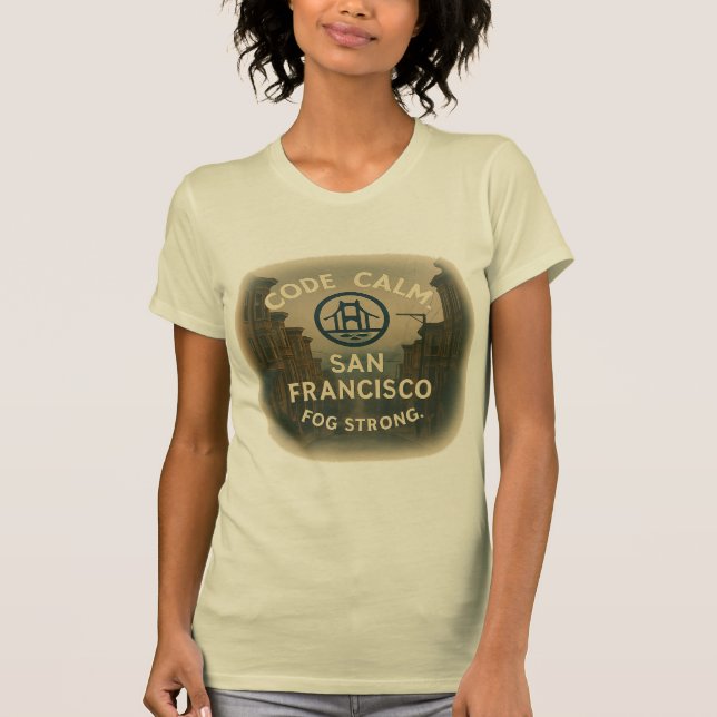 Slim Fit Tee Code Calm Fog Strong Feminine Focus (Front)