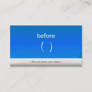 Slim Fitness Body Weight Loss Coach Trainer Business Card