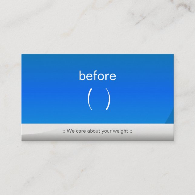 Slim Fitness Body Weight Loss Coach Trainer Business Card (Front)