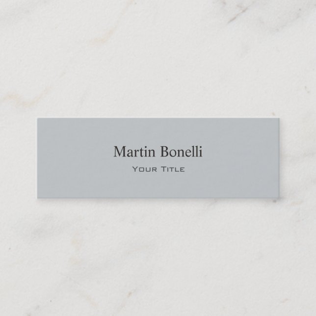 Slim Grey mince Double Carte de visite tendance (Devant)