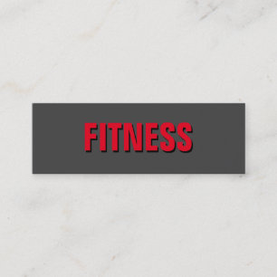 Slim Grey Unique Exclusive Personal Trainer Mini Business Card