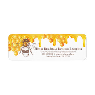 Slim Honey Drip Border Engraved Bee Monogram