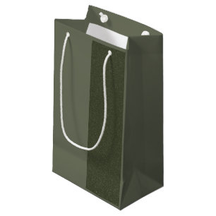 Slim Panel Moss Green Gift Bag – Customizable