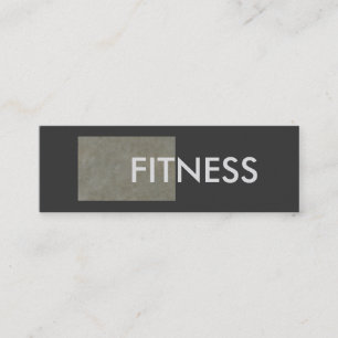 Slim Stone Grey Fitness Trainer Mini Business Card