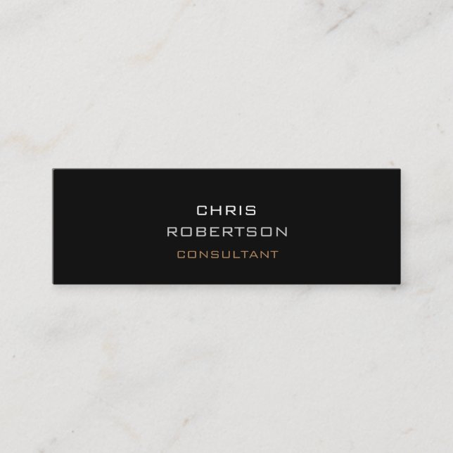 Slim tendance noir gris Carte de visite attrayant (Devant)