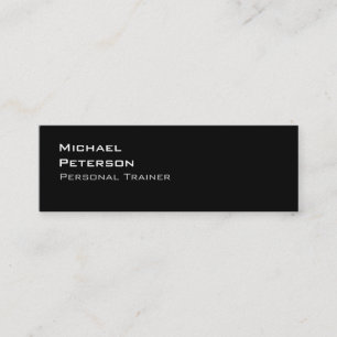 Slim Trendy Black Fitness Sport Business Card