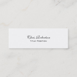 Slim Trendy Black White Charming Business Card