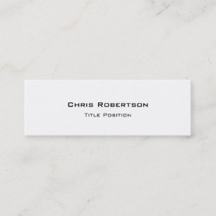 Slim Trendy Black White Charming Business Card
