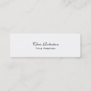 Slim Trendy Black White Charming Business Card