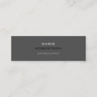 Slim Trendy Grey Attractive Business Card