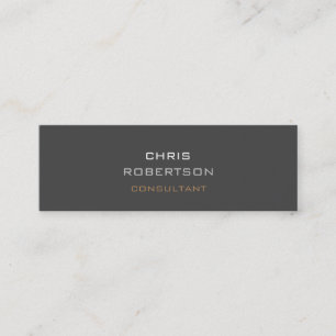 Slim Trendy Grey Attractive Business Card