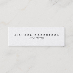 Slim Trendy Modern Minimalist Business Card