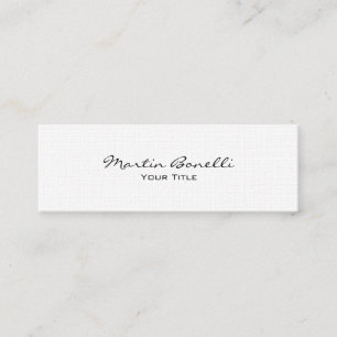 Slim Unique Modern Linen Trendy Business Card