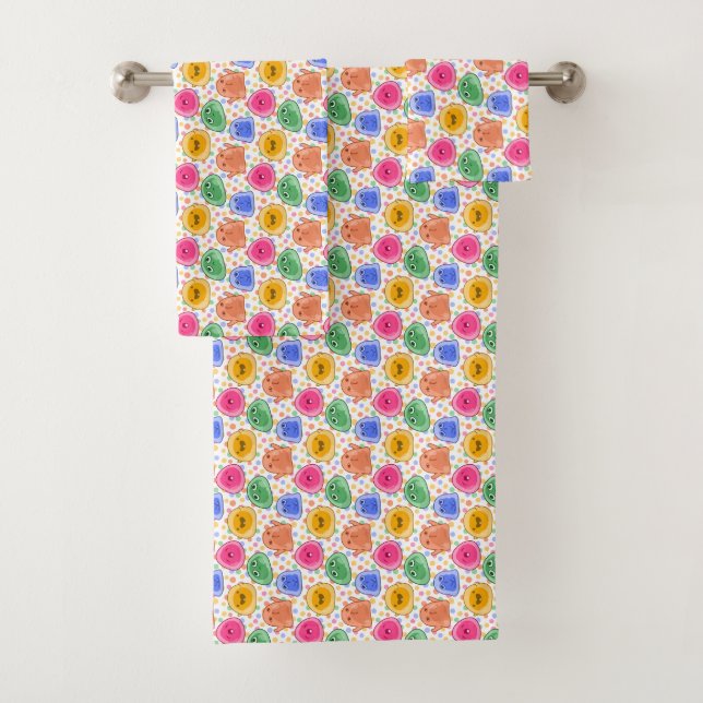 Slime Balls Colour Burst Bath Towel Set (Insitu)
