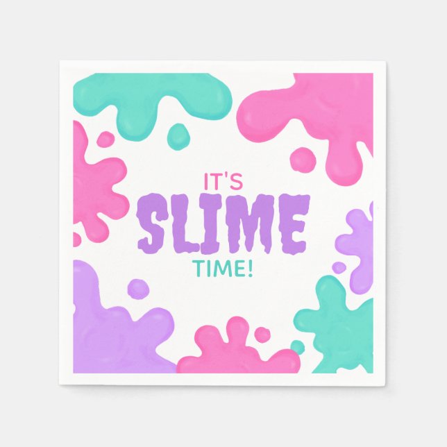 Slime Birthday Napkin (Front)