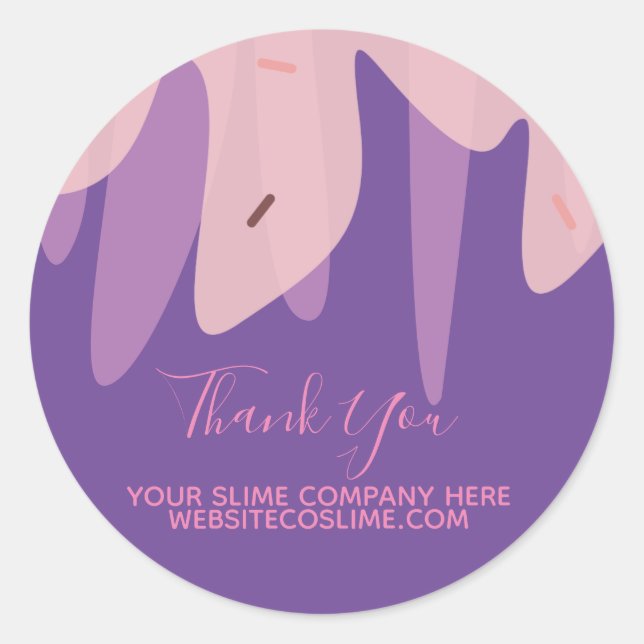 Slime  Business Company Branding Colourful Classic Round Sticker (Front)