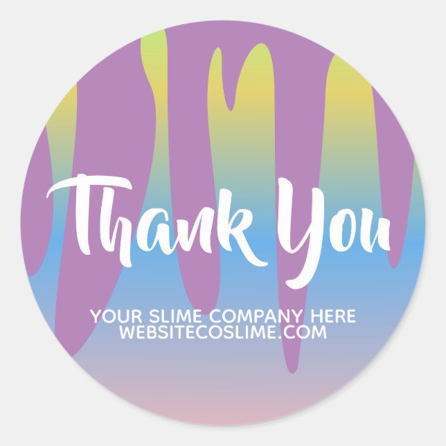 Slime  Business Company Branding Dripping Classic  Classic Round Sticker (Front)