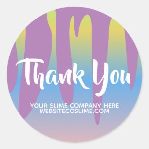 Slime Business Company Branding Dripping Classic Round Sticker