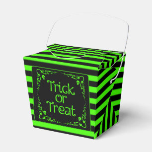 Slime Green Trick or Treat  Favor Box