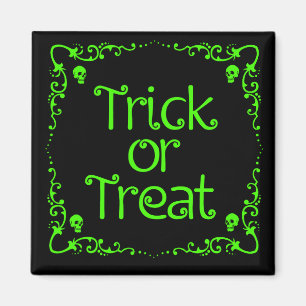 Slime Green Trick or Treat Magnet