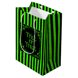 Slime Green Trick or Treat  Medium Gift Bag