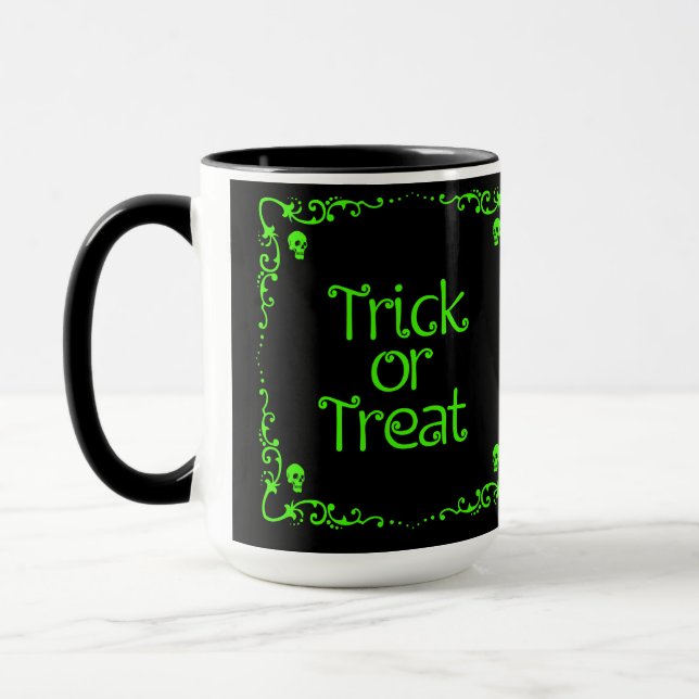 Slime Green Trick or Treat Mug (Left)