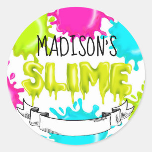Slime Stickers, Slime Labels, Slime favours Classic Round Sticker