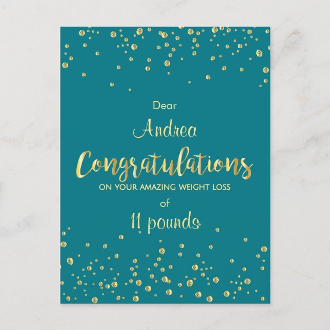 Slimming Club Success Weight Loss Certificate Postcard (Front)