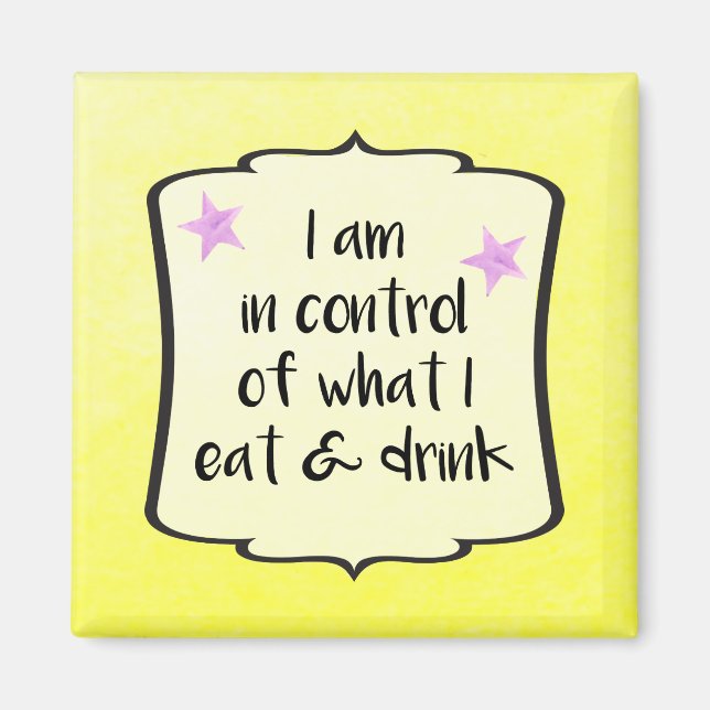 Slimming Club Weight Loss Affirmation Mantra Magnet (Front)