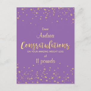 Slimming Group Success Weight Loss Certificate Postcard