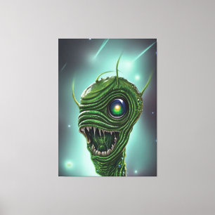 Slimy Alien Monster Canvas Print