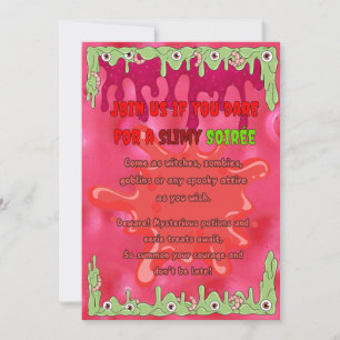 Slimy Halloween Invitation Card