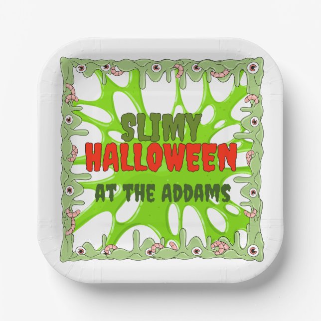 Slimy Halloween Plates (Front)