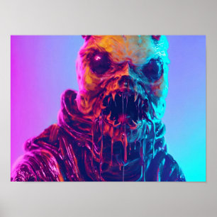Slimy Horror Creature Poster