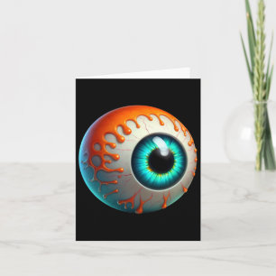 Slimy Human Eyell Creepy Halloween Funny Lazy Hall Card