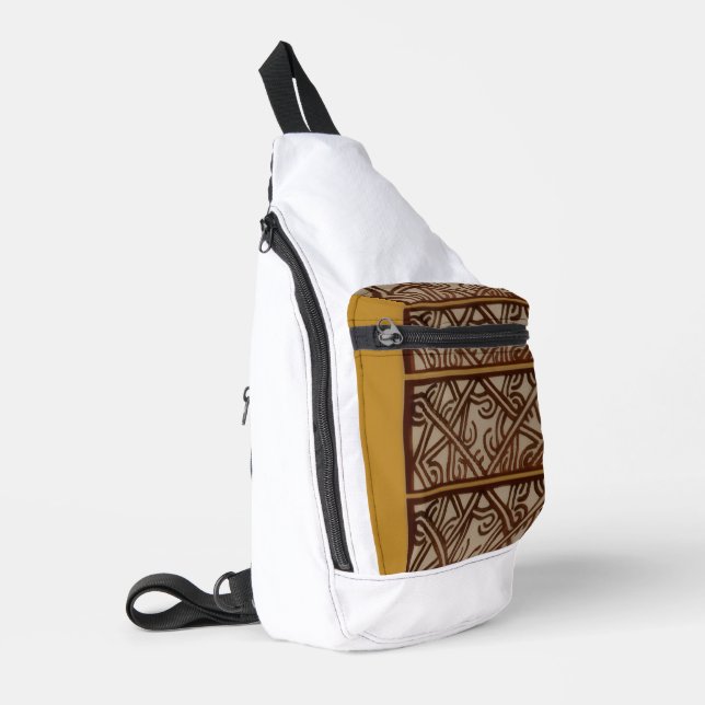 Sling Bag with Unique Gold Design (Left Corner)